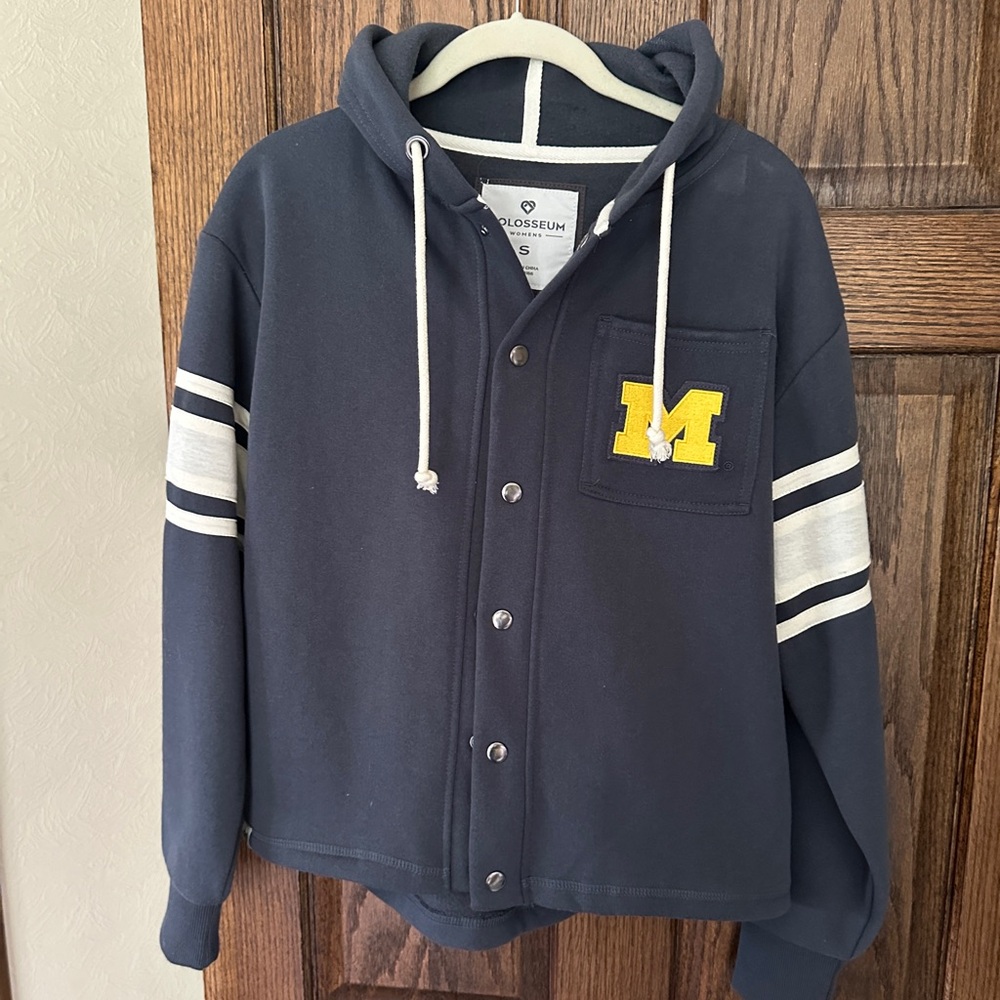 Colosseum Womens Navy Michigan Wolverines Jacket
